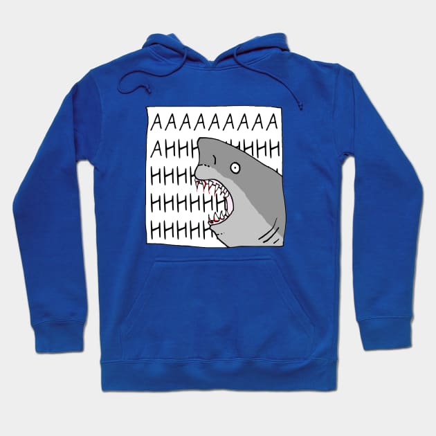 Yelling Shark Hoodie by Orloff-Tees